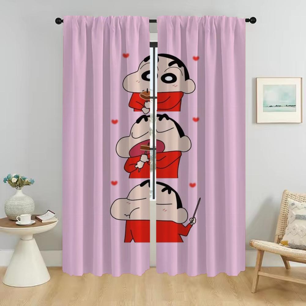 Crayon Blackout Curtain for Room 2 Panel Kitchen Curtains Tulle for Bedroom Home Interior Curtains Partition Shades Living Child