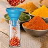 Glass Spice Jars with Labels,4oz Spices Containers Spice Jars with Black Shaker Lids,Empty Containers for Spice, Silicone Funnel