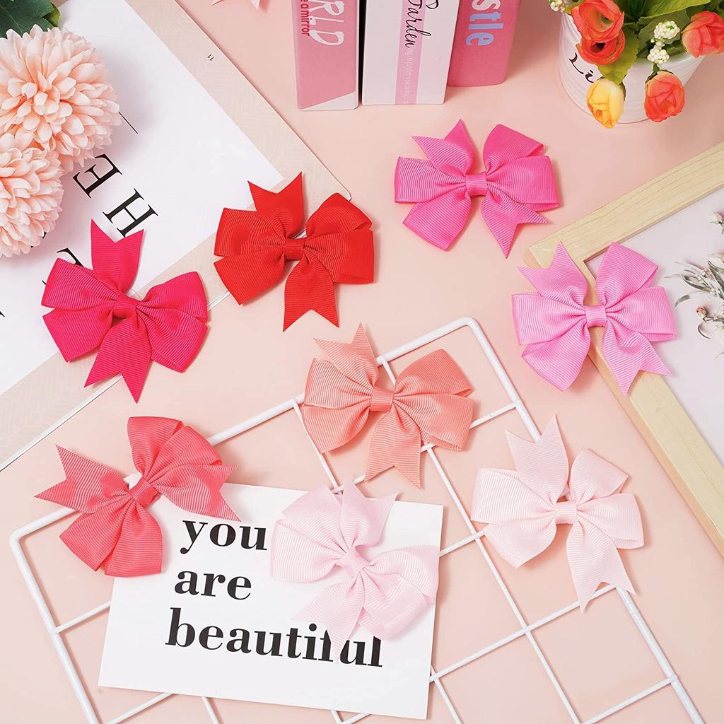 2 ks 3palcové mašle do vlasů pro dívky grosgrainová stuha dětské vlasové doplňky s aligátorovou sponou mašle pro malé dívky miminko