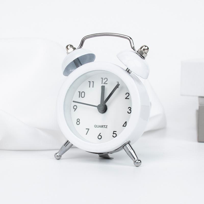 Student Desk Clock: Creative Silent Alarm, Metal Mini Table Clock, Cute Decorative Pocket Watch for Dorms