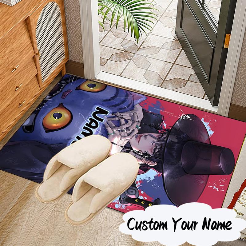 Custom Name K-Pop Tiger's Spirit Carpet, Chair Rug,Area Rug for Office Bedroom living rooms bedroom, Doormat decor Christmas fan gifts