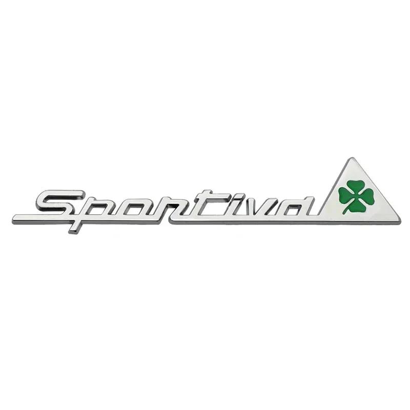 IXNT2 Metal Car Side Window Sticker Accessories for Alfa Romeo Alfa Romeo 159 156 147 4C Giulia Stelvio Giulietta Mito SPORTIVA Logo
