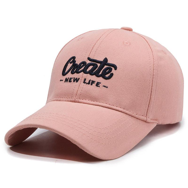 Curved Cotton Brim Cap With Embroidery Adjustable Strap Men Women Outdoor Use