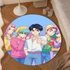 Colorful Kpop Cartoon Round Rug for Livingroom,Bedroom, Palyroom, Chair Rug, Area Rug, Circle Carpet, Large Size Fan Christmas Gift