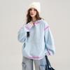 Autumn High-end Gradient Lines Fashion Hooded Sweatshirt Loose and Versatile Pullover Top Trendy