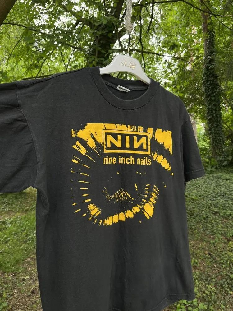 Unisex Short Sleeve Crew Neck Cotton T Shirt 90S Nine Inch Nails XL