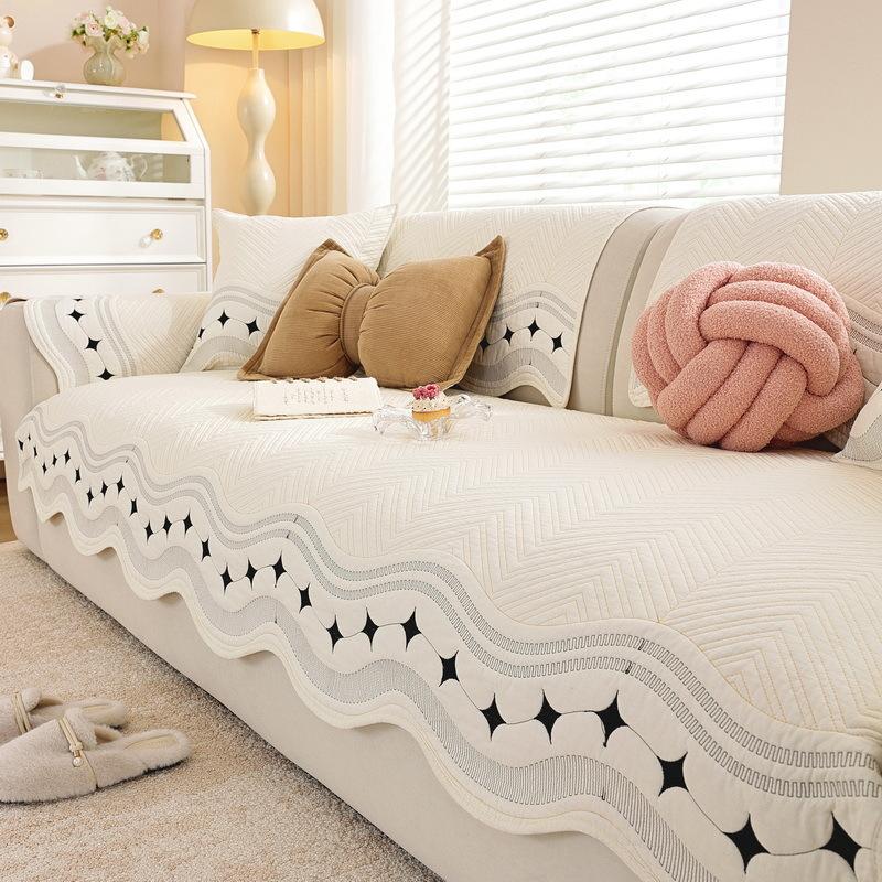 

1 шт. Бавовняний чохол на диван, що миється, скандинавський нерегулярний L-подібний чохол на диван, нековзкий осінньо-зимовий килимок-підкладка для дивана для вітальні copridivano A 70x70cm 1pc