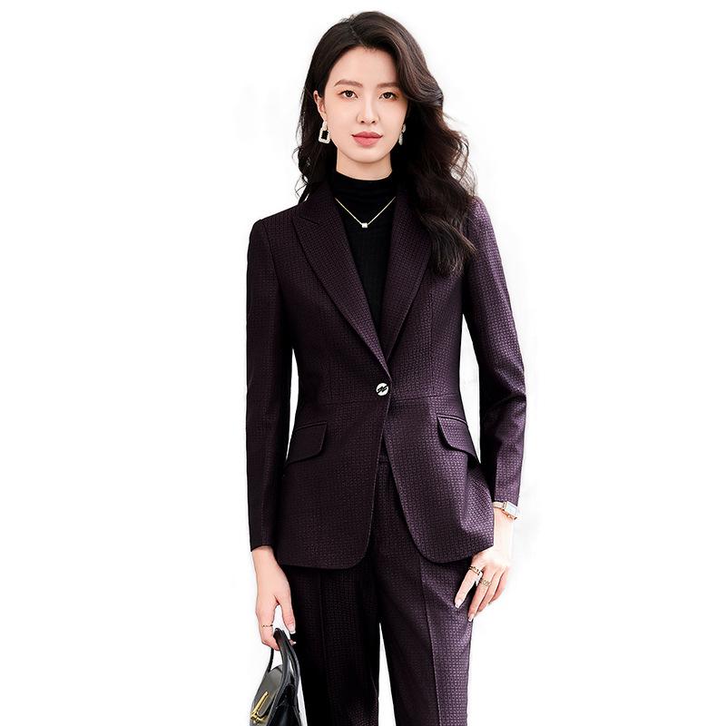 Zihong Spring/Autumn 2024 Women's Suit Set – Elegant, Goddess Style, Casual Workwear