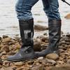 Rain Boots Airborne Black Fishing Boots Wading Boots Rain Boots Marine Boots Fully Waterproof Water Repellent Stream Rocks [Dress] [26cm] Non-Slip