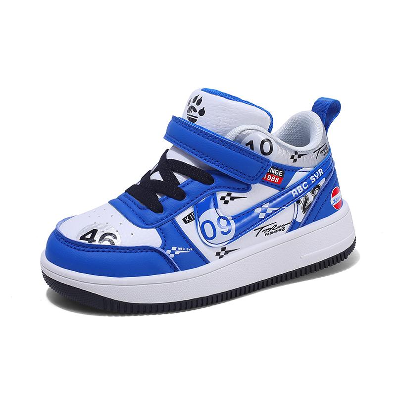 Autumn Childrens Boys Sneakers Fashion New Pu Leather Outdoor School Luxury Design Kids Causal Shoes NonSlip Boy Basketball Shoe