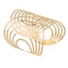 Hot Fashion Unisex Geometric Hollow Out Gold Silver Bangle Punk Cuff Warped Bracelet