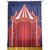 Acrobatic Field Circus Star Retro Style Tulle Sheer Window Curtains For Living Room Bedroom Modern Voile Organza Curtains Drapes