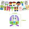 Toy Story-themed Birthday Party Decorations: Buzz Lightyear Balloon Banners, Cake Toppers, and Toy Story Party Decorations