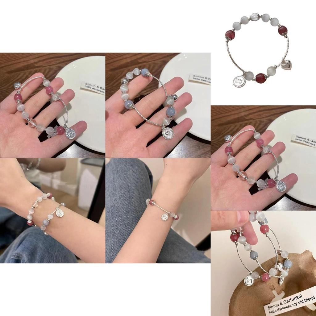 Exquisite New Chinese Heart Bracelet For Women Cat Eye Stone Charm