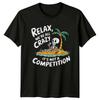 Relax We're All Crazy Skeleton T-Shirt It's Not A Competition Sarcastic