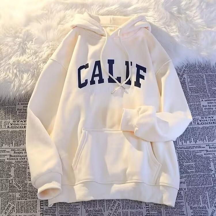 Sudadera con capucha para niño forrada de terciopelo: Acogedor, Moderno y de Corte Holgado para Otoño e Invierno
