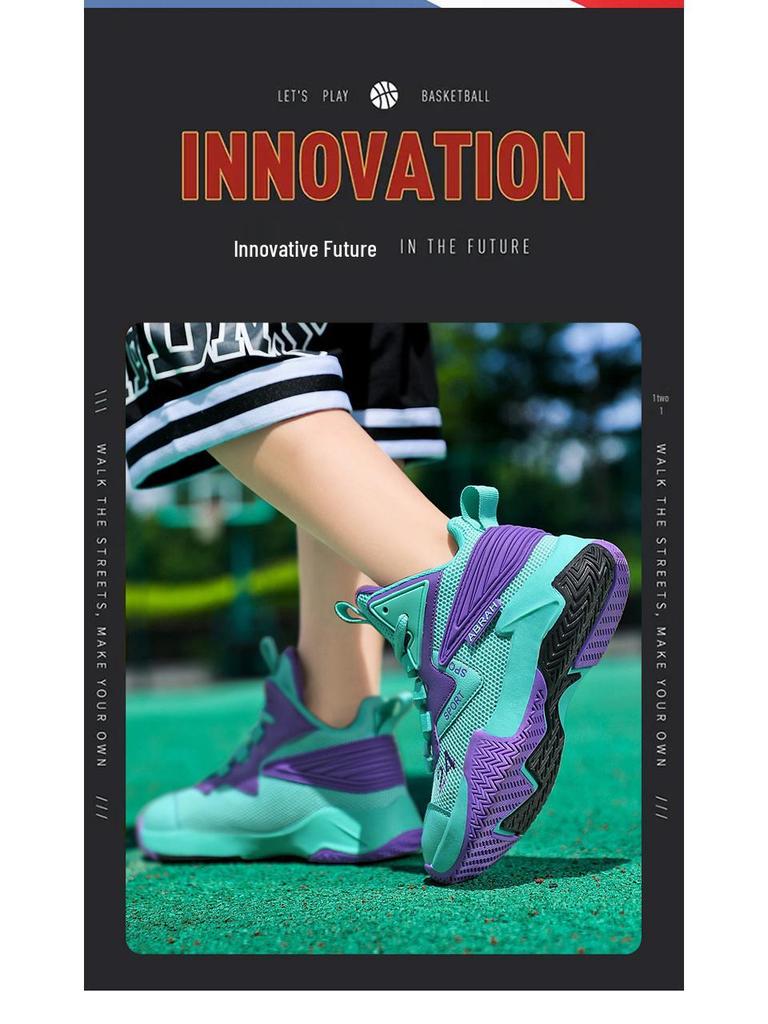 Chaussures de basket-ball en mesh respirant pour garçons, été 2025, pour adolescents et grands enfants