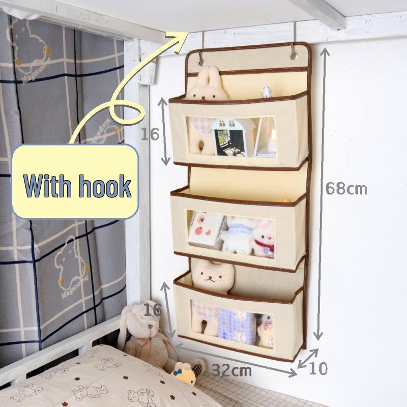 Bedside Hanging Storage Bag for Dorms and Lower Bunks - No-Drill Attachment