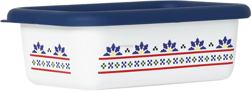 

Эмалированный контейнер Fuji Mysa мелкий квадратный L темно-синий MY-L.N