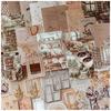 Ta Merry Collage Assorted Flake Design Planner Material Paper Large Retro Background Lots of Cute Vintage Coffee Stickers, Materials, Paper, Stickers,