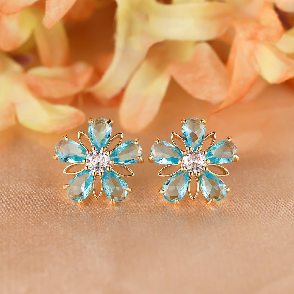 Exquisite Blumenohrringe für Damen, Verlobung, Hochzeit, romantisches Valentinstagsgeschenk