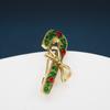 Korean Style Christmas Brooch Snowman Christmas Tree Brooch Cute Enamel Rhinestone Brooches  Girls