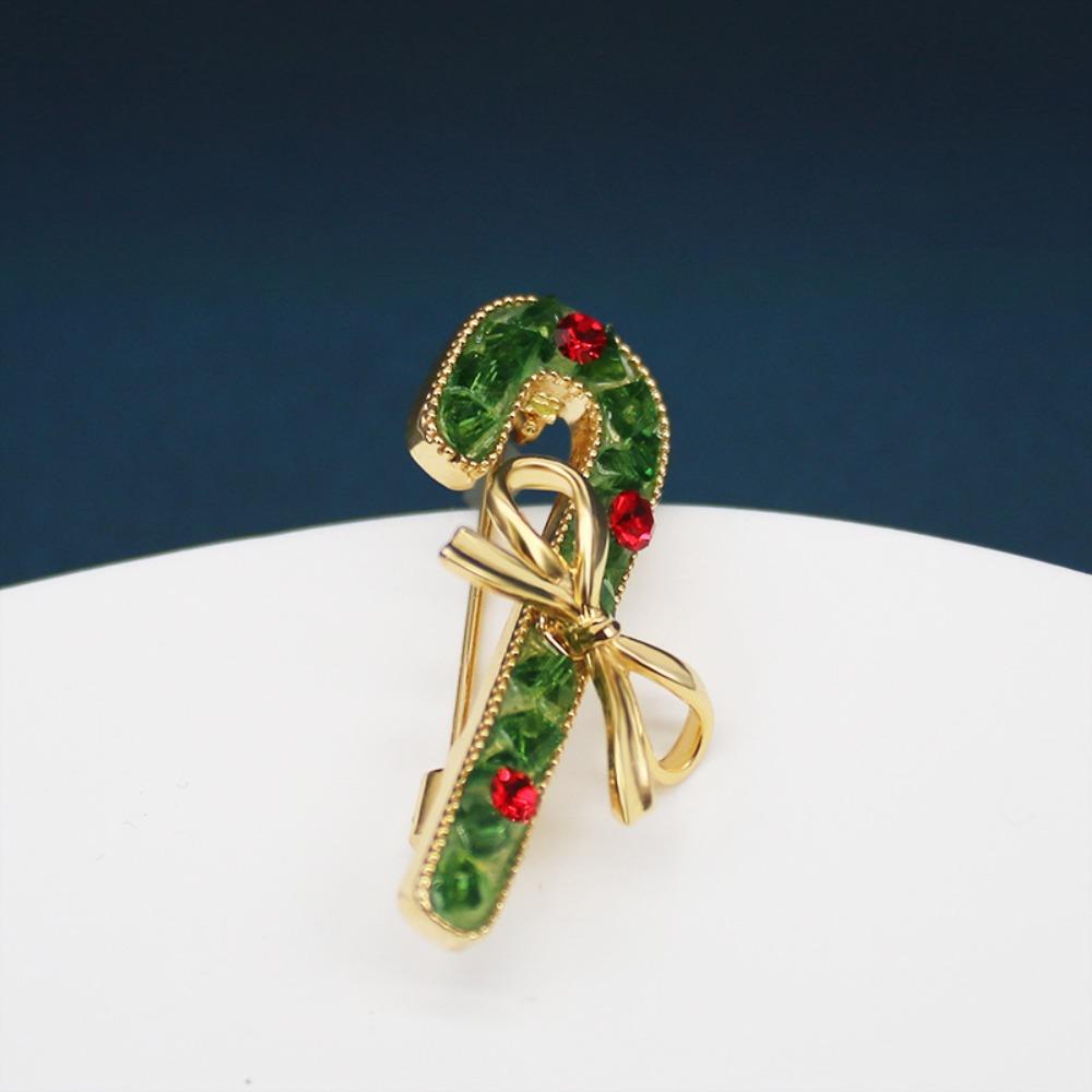 Korean Style Christmas Brooch Snowman Christmas Tree Brooch Cute Enamel Rhinestone Brooches  Girls