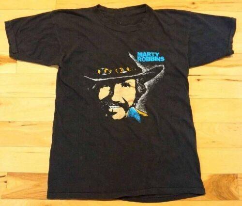 

VINTAGE 1970 S MARTY ROBBINS Shirt Classic Black Men Unisex T-Shirt XL