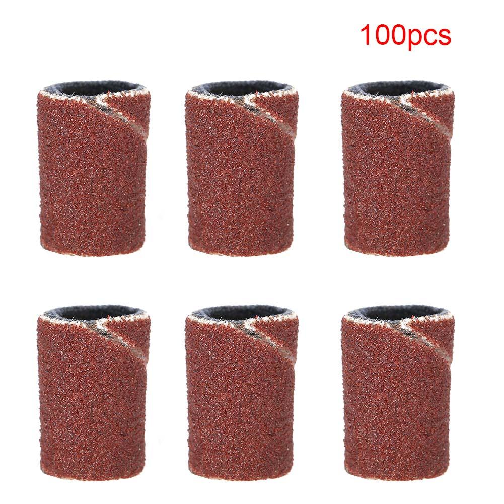 100pcs Nail Sanding Bands Manicure Pedicure Nail Drill Machine Accessory