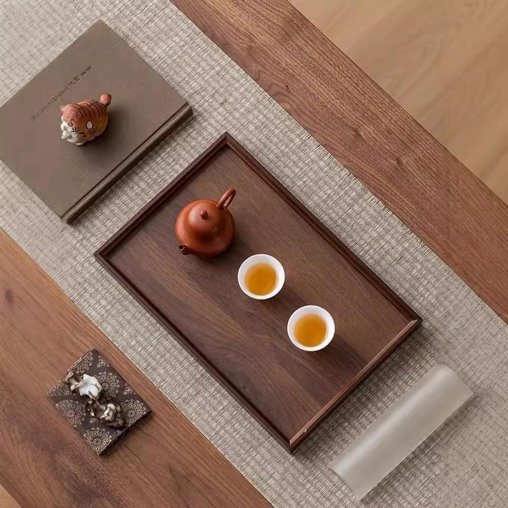 Smooth Surface Rectangular Tea Tray Vintage Brunch Tray Simple Hotel Dinner Plate Afternoon Tea