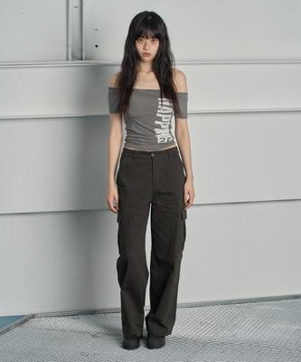 SWAYGLOW Solid Cargo Pants Dark Gray