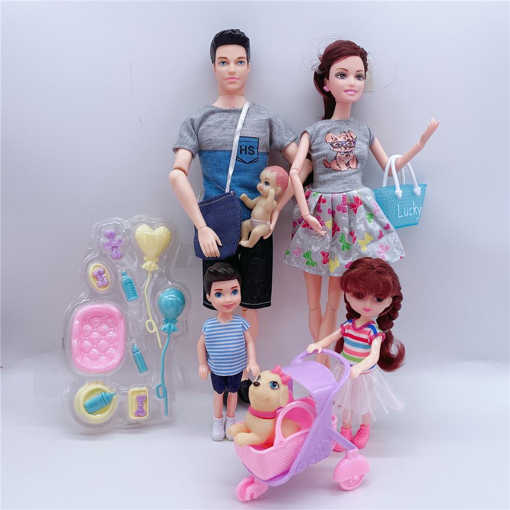 Pregnant Barbie Doll with Baby, Family of Five Set, Perfect Playhouse Gift for Kids