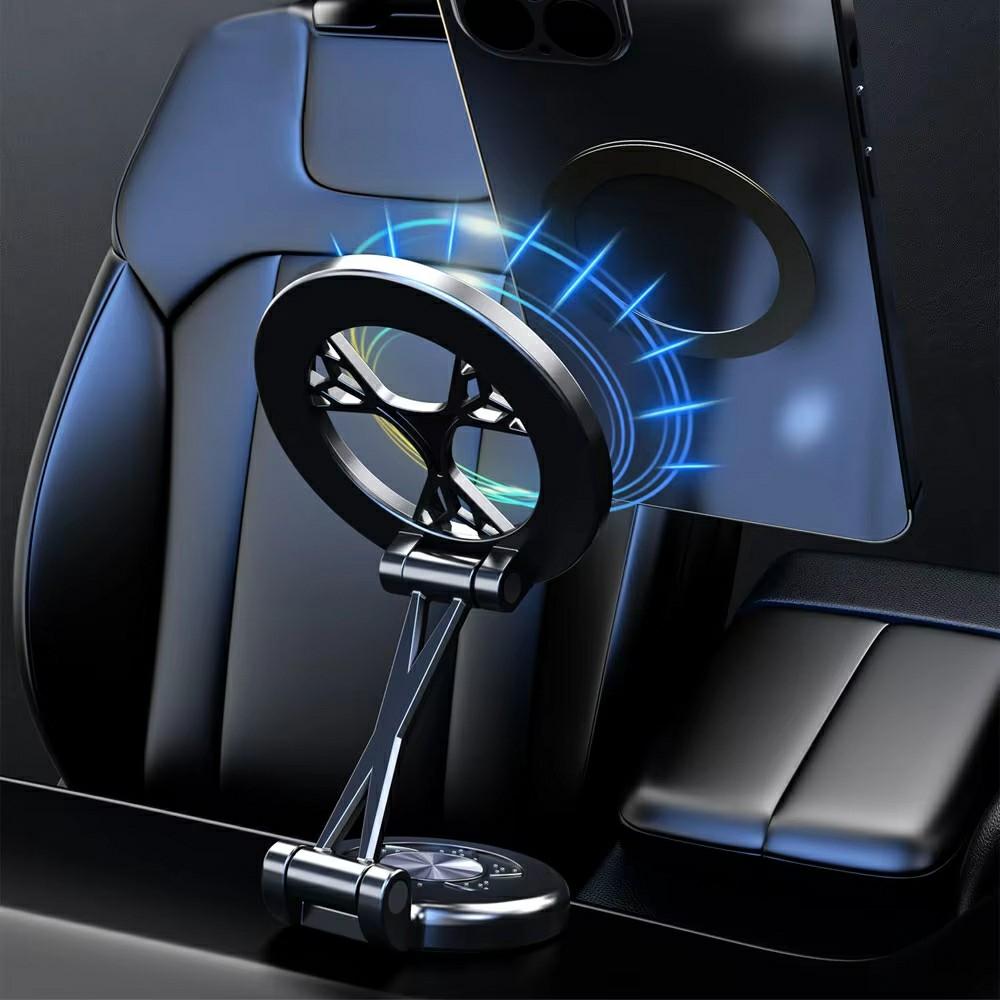 Car Phone Holder 360 Degree Rotating Magnetic Mount Metal Navigation Stand