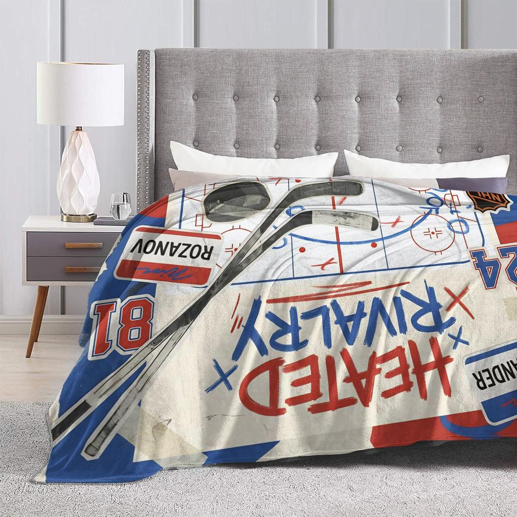 Heated Rivalry Blanket Cover Hockey Romance Flannel Throw Blankets Bedroom Sofa Printed Lightweight Bedsprea,