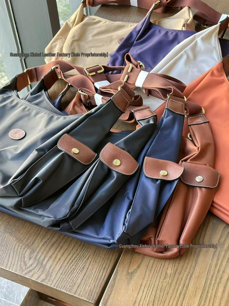 Faye Wong Style Dragon Inlay Waterproof Nylon Crossbody Hobo Bag - Large Capacity Travel Shoulder Bag