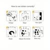 500 Sheets/Roll Of Cat Expression Roll Stickers, Can Be Used For Decorating Handbags, Envelope Sealing Stickers