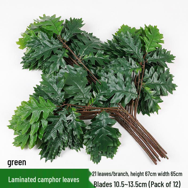 Artificial Banyan Branches with Laminated Plastic Leaves for Landscaping and Decoration
