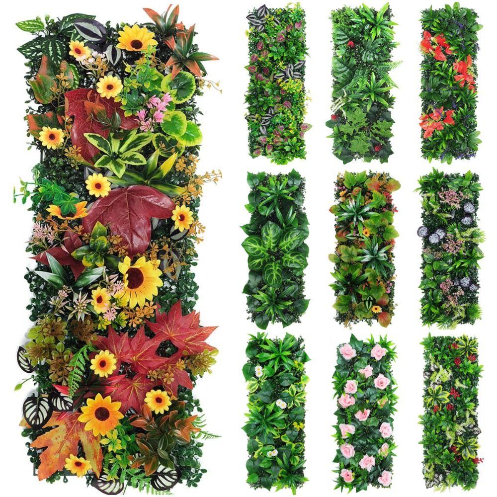 75x25cm Artificial Plant Wall Panel Flower Artificial Fern Grass Privacy Screen