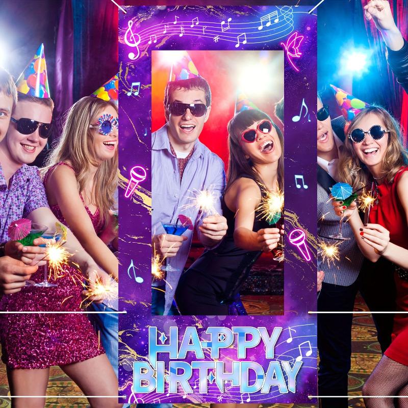 1pc KPOP Birthday Themed Party Photo Booth Props, KPOP MUSIC Themed Party Decorations, Birthday Party Photo Background Decorations