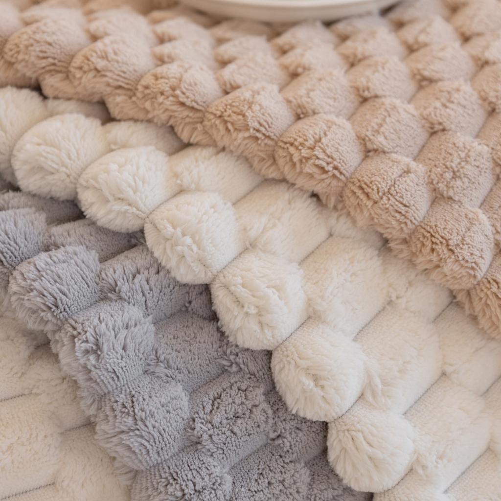 1pc Honeycomb Velvet Sofa Cover, Pet's Favorite, Couch Towel, Thick Plush Furniture Protector, Fuzzy Non Slip Sofa Slipcover