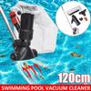 Pond Fountain Skimmer Bottom Vacuum Cleaner Brush Swimming Pool Cleaner Set With Handle Swimming Pool Cleaning Tool 120cm Silver