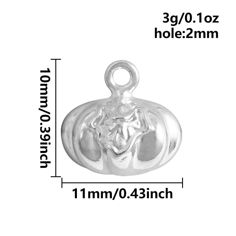 5pc Exquisite Food&Fruit Pendant Three-Dimensional Small Bag Charm Stainless Steel Pendants For Jewelry Making Supplies Breloque
