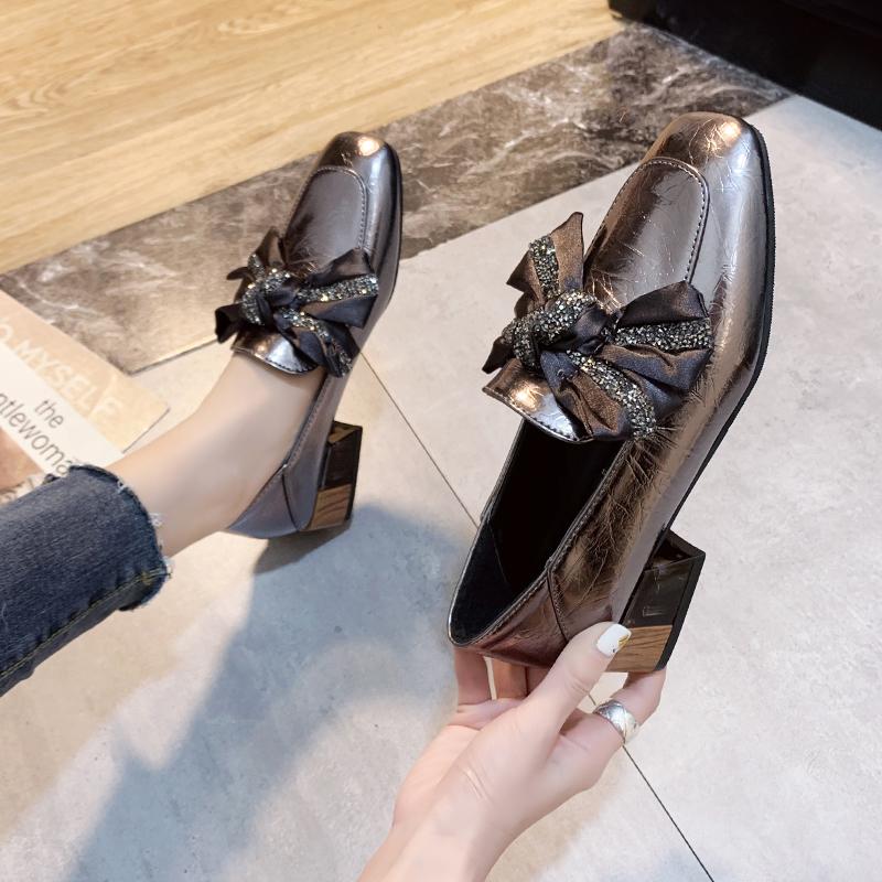British Style Shoes Woman 2025 Loafers with Fur Autumn Clogs Platform Slip-on Round Toe Female Footwear Oxfords Preppy New Fall