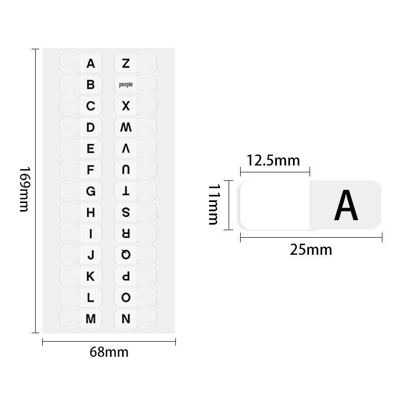 Easy-Tear Color-Coded Index Stickers: Number, Letter, & Blank Labels for Memo Pads