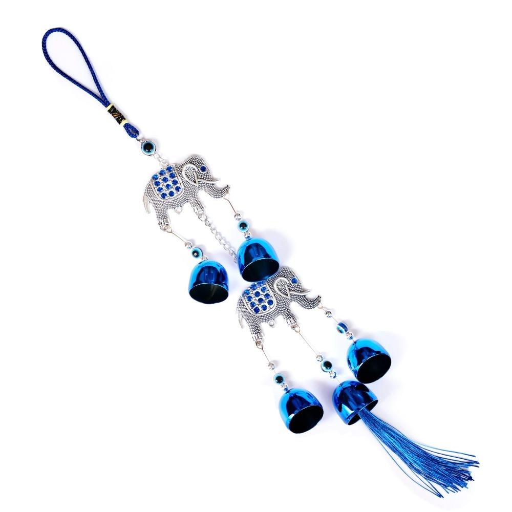 Bells Blue Eyes Wind Chime Handmade Metal Wind Music Bell Car Pendant  Garden Decoration