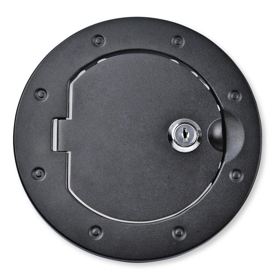 For 07-18 Jeep Wrangler JK Aluminum Gas Tank Cap Locking Fuel Filler Door Cover