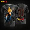 Summer Dragon Ball Vegito Super Saiyan Kanji Print Quick Dry T-Shirt Oversized Sports Unisex Top for Training & Adults Kids