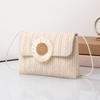 Flower Straw Bag Women's New Summer Simple Chain Fashion Simple Shoulder Bag Casual Commuter Messenger Bag
