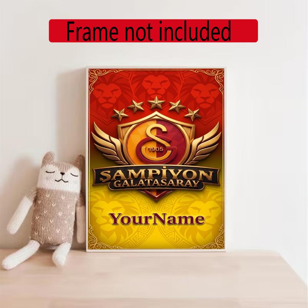 Galatasaray Personalized Name Round Diamond Painting Kit Diamond Embroidery Painting Rhinestones Mosaic Frameless Handwork Decoration Arts