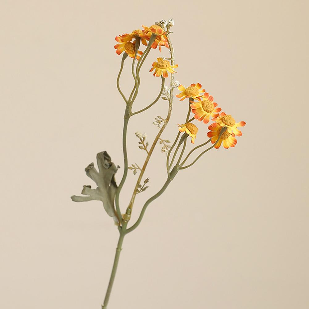 

1PCS Artificial Chamomile Daisies Small Fresh Silk Fake Flower Arrangement For Home Table Decoration помаранчевий